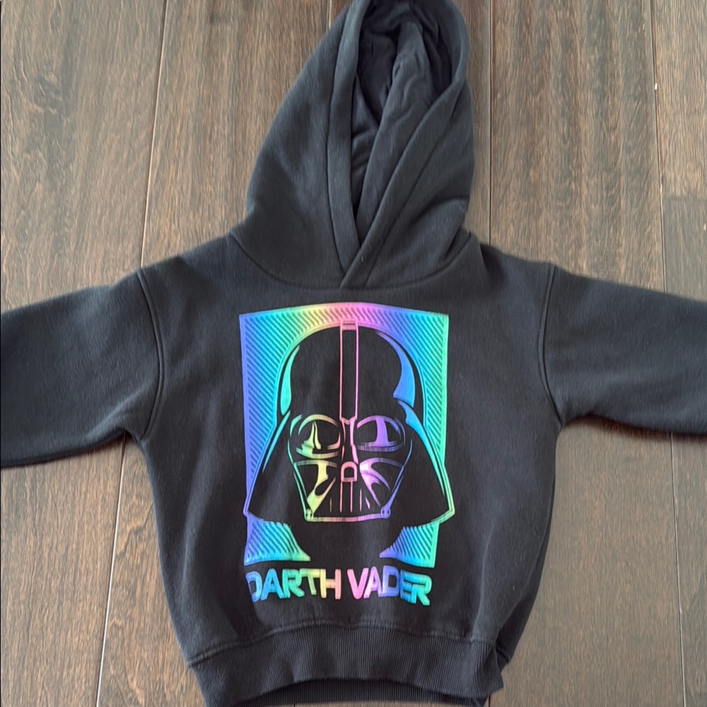 H and M Star Wars Darth Vader Kids Hoodie with foil design!